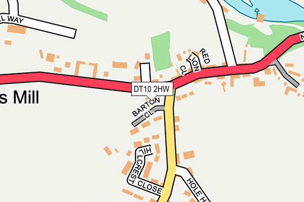 DT10 2HW map - OS OpenMap – Local (Ordnance Survey)