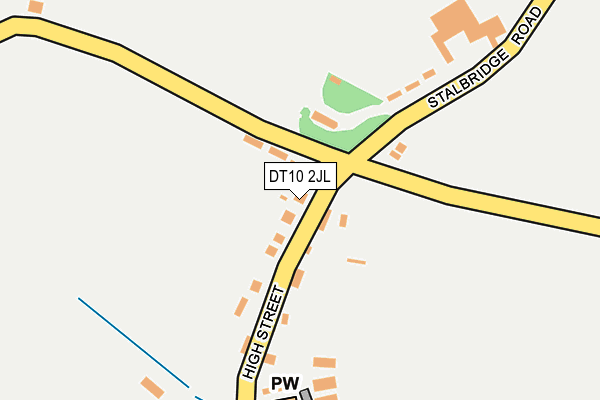 DT10 2JL map - OS OpenMap – Local (Ordnance Survey)