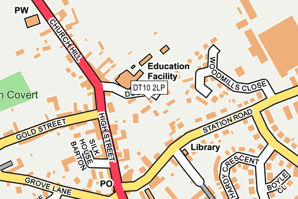 DT10 2LP map - OS OpenMap – Local (Ordnance Survey)