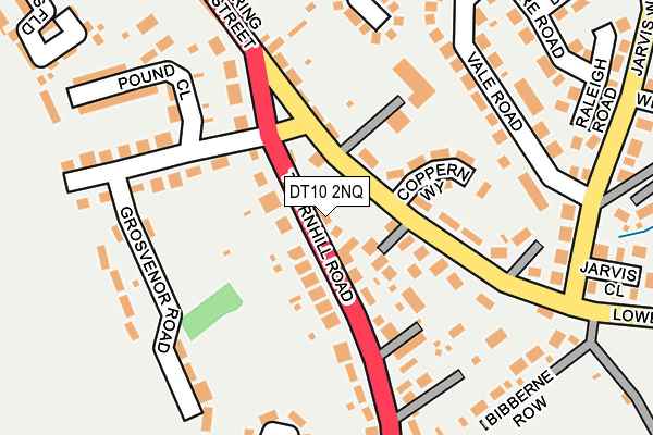 DT10 2NQ map - OS OpenMap – Local (Ordnance Survey)