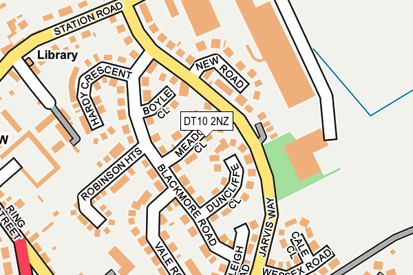 DT10 2NZ map - OS OpenMap – Local (Ordnance Survey)