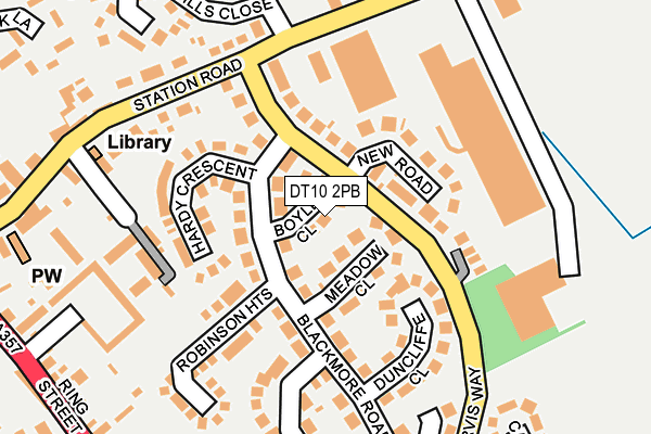 DT10 2PB map - OS OpenMap – Local (Ordnance Survey)