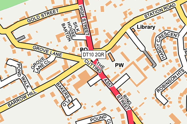 DT10 2QR map - OS OpenMap – Local (Ordnance Survey)