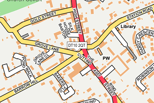 DT10 2QT map - OS OpenMap – Local (Ordnance Survey)