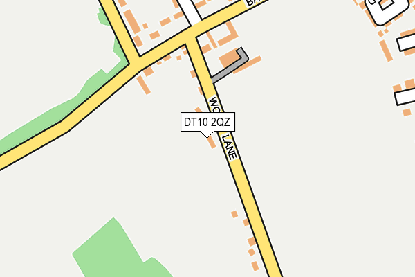 DT10 2QZ map - OS OpenMap – Local (Ordnance Survey)