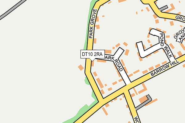 DT10 2RA map - OS OpenMap – Local (Ordnance Survey)