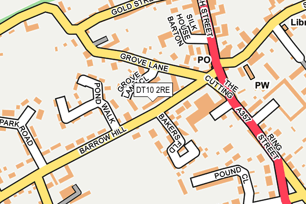 DT10 2RE map - OS OpenMap – Local (Ordnance Survey)