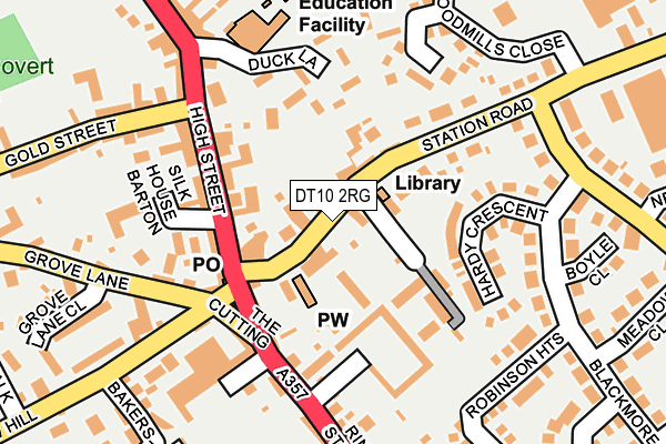 DT10 2RG map - OS OpenMap – Local (Ordnance Survey)