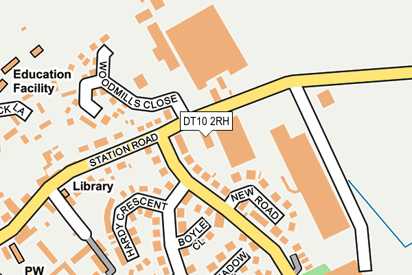 DT10 2RH map - OS OpenMap – Local (Ordnance Survey)