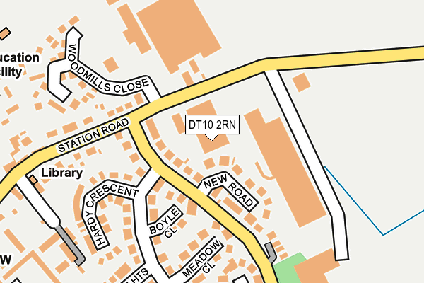 DT10 2RN map - OS OpenMap – Local (Ordnance Survey)