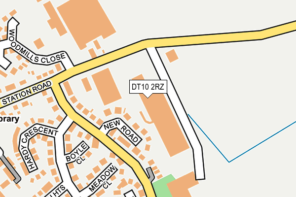 DT10 2RZ map - OS OpenMap – Local (Ordnance Survey)