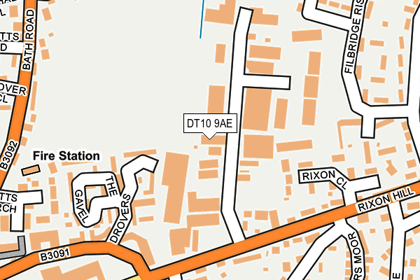 DT10 9AE map - OS OpenMap – Local (Ordnance Survey)