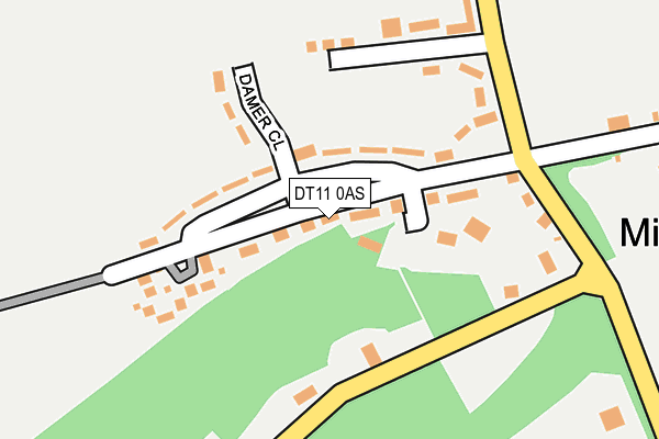 DT11 0AS map - OS OpenMap – Local (Ordnance Survey)