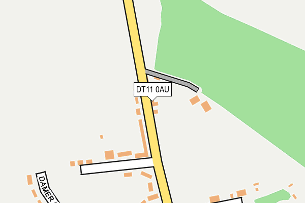 DT11 0AU map - OS OpenMap – Local (Ordnance Survey)