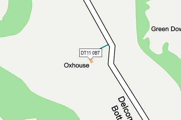 DT11 0BT map - OS OpenMap – Local (Ordnance Survey)