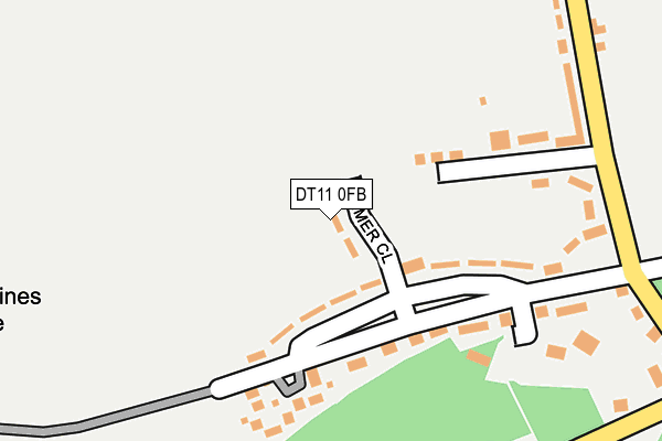 DT11 0FB map - OS OpenMap – Local (Ordnance Survey)