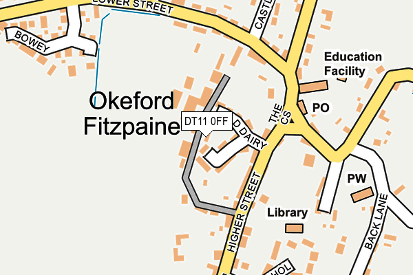 DT11 0FF map - OS OpenMap – Local (Ordnance Survey)