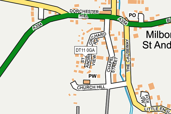 DT11 0GA map - OS OpenMap – Local (Ordnance Survey)