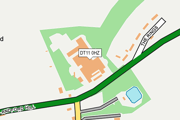 DT11 0HZ map - OS OpenMap – Local (Ordnance Survey)