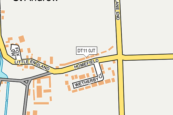 DT11 0JT map - OS OpenMap – Local (Ordnance Survey)