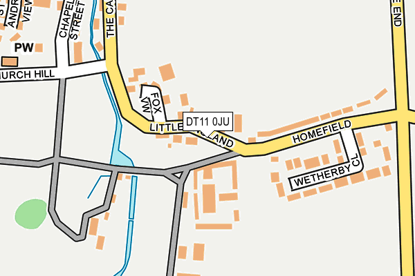 DT11 0JU map - OS OpenMap – Local (Ordnance Survey)