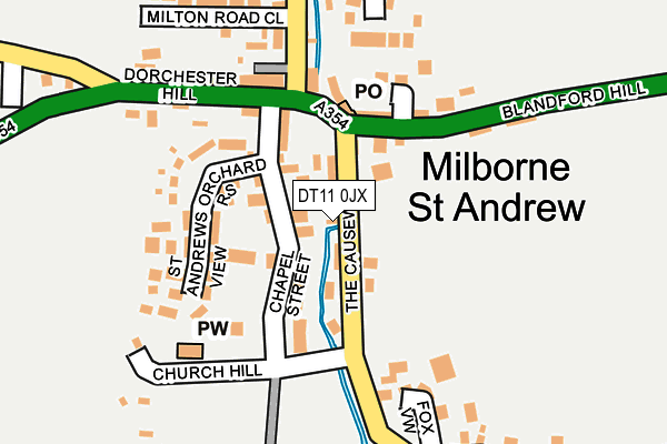 DT11 0JX map - OS OpenMap – Local (Ordnance Survey)