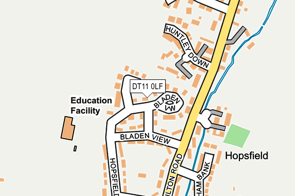 DT11 0LF map - OS OpenMap – Local (Ordnance Survey)