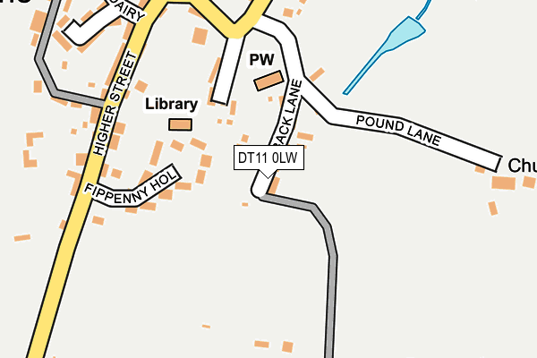 DT11 0LW map - OS OpenMap – Local (Ordnance Survey)