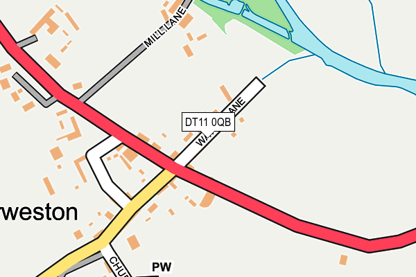 DT11 0QB map - OS OpenMap – Local (Ordnance Survey)