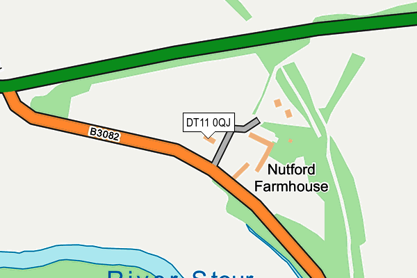 DT11 0QJ map - OS OpenMap – Local (Ordnance Survey)