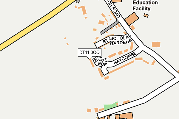 DT11 0QQ map - OS OpenMap – Local (Ordnance Survey)