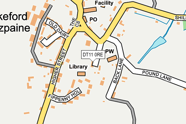 DT11 0RE map - OS OpenMap – Local (Ordnance Survey)