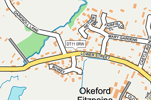 DT11 0RW map - OS OpenMap – Local (Ordnance Survey)