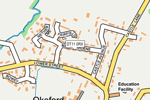 DT11 0RX map - OS OpenMap – Local (Ordnance Survey)