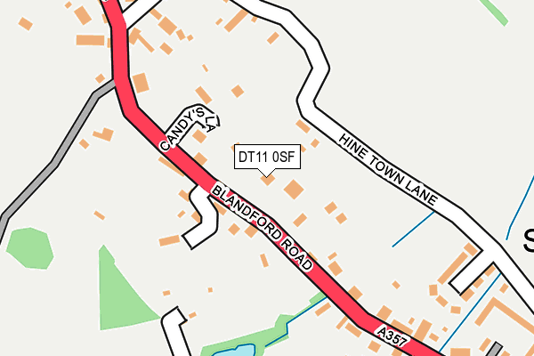 DT11 0SF map - OS OpenMap – Local (Ordnance Survey)