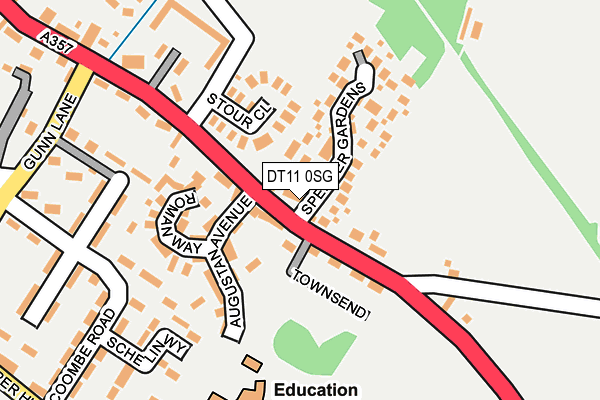 DT11 0SG map - OS OpenMap – Local (Ordnance Survey)