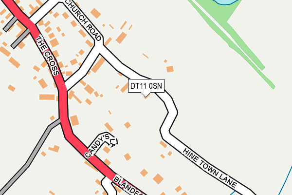 DT11 0SN map - OS OpenMap – Local (Ordnance Survey)