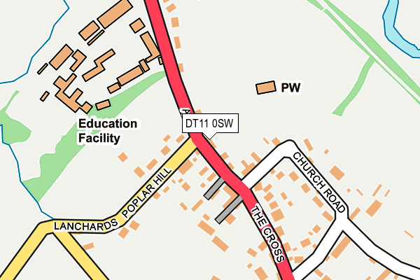 DT11 0SW map - OS OpenMap – Local (Ordnance Survey)