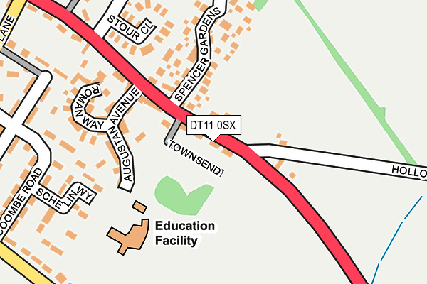 DT11 0SX map - OS OpenMap – Local (Ordnance Survey)