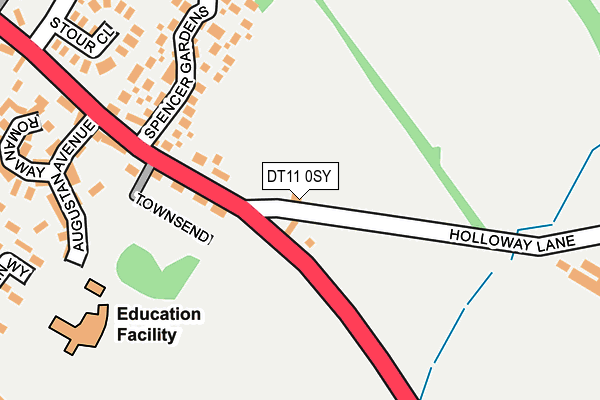 DT11 0SY map - OS OpenMap – Local (Ordnance Survey)