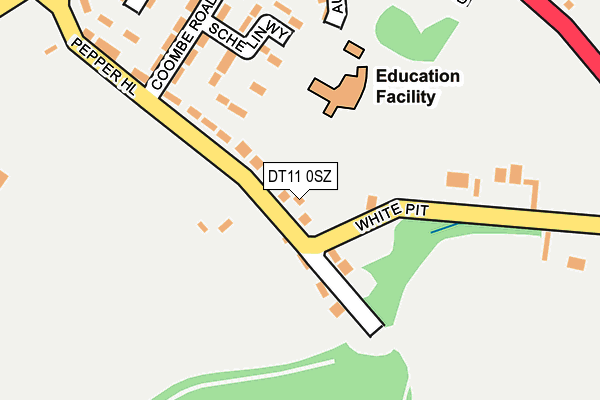 DT11 0SZ map - OS OpenMap – Local (Ordnance Survey)