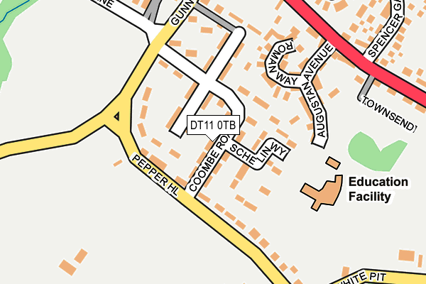 DT11 0TB map - OS OpenMap – Local (Ordnance Survey)