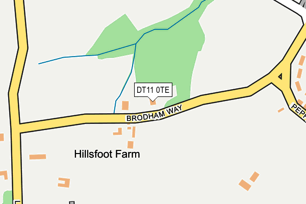 DT11 0TE map - OS OpenMap – Local (Ordnance Survey)