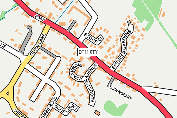 DT11 0TY map - OS OpenMap – Local (Ordnance Survey)