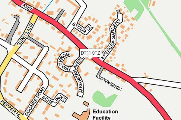 DT11 0TZ map - OS OpenMap – Local (Ordnance Survey)