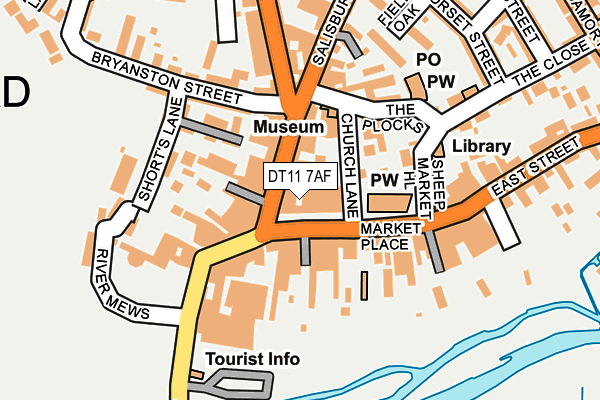 DT11 7AF map - OS OpenMap – Local (Ordnance Survey)