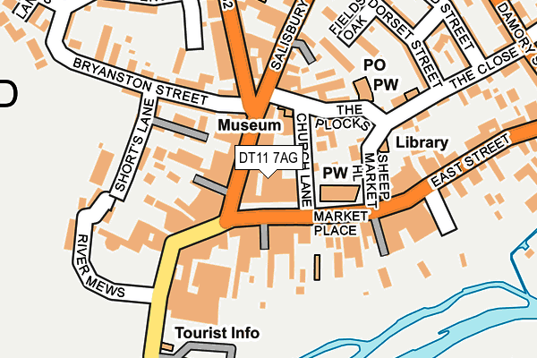 DT11 7AG map - OS OpenMap – Local (Ordnance Survey)
