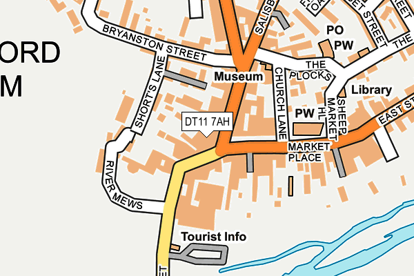 DT11 7AH map - OS OpenMap – Local (Ordnance Survey)