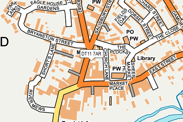 DT11 7AR map - OS OpenMap – Local (Ordnance Survey)