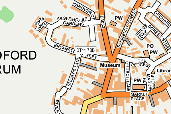 DT11 7BB map - OS OpenMap – Local (Ordnance Survey)